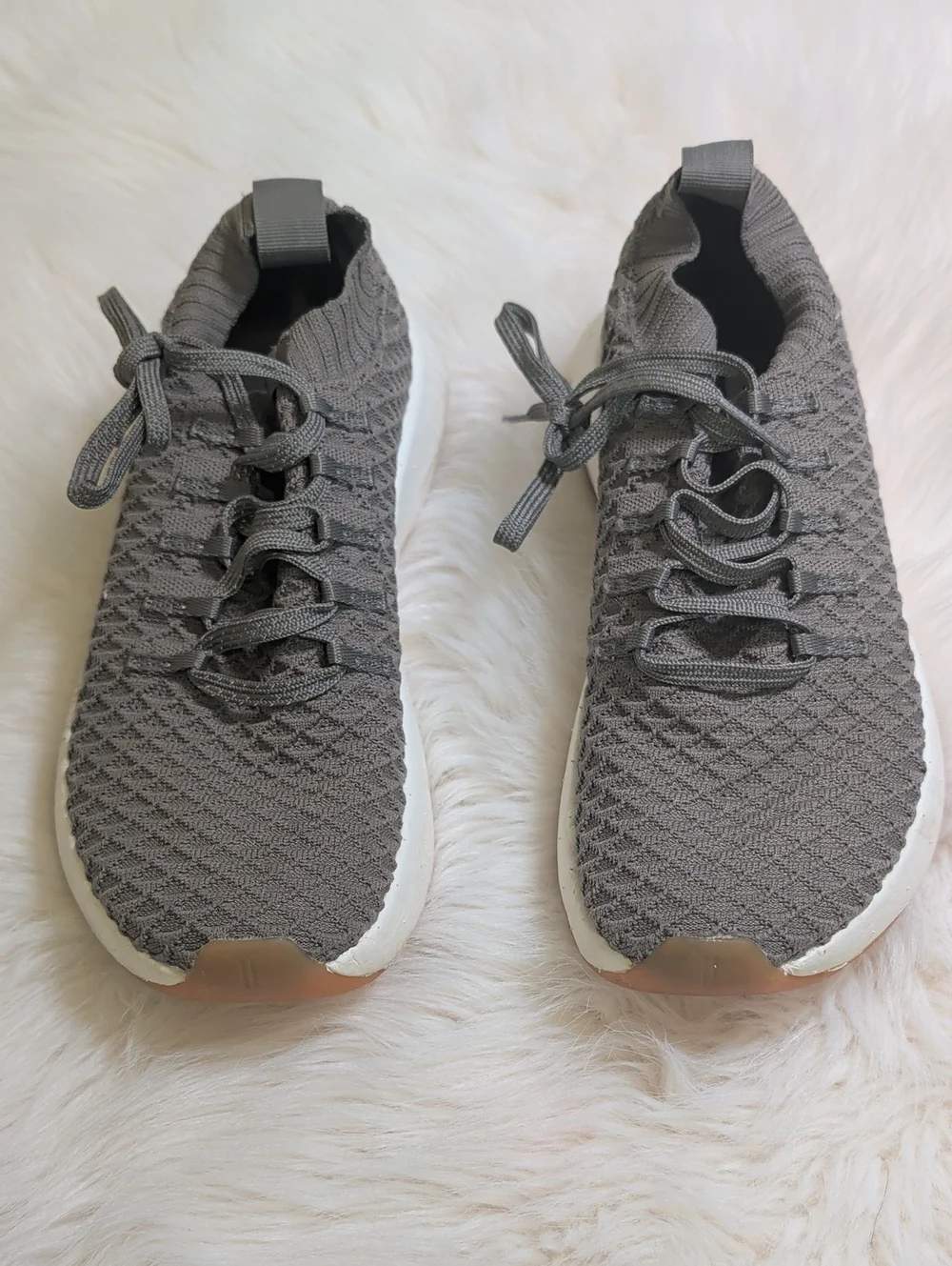 NOBULL Drive Knit Runner in Taupe with White Midsole and Gum Toe